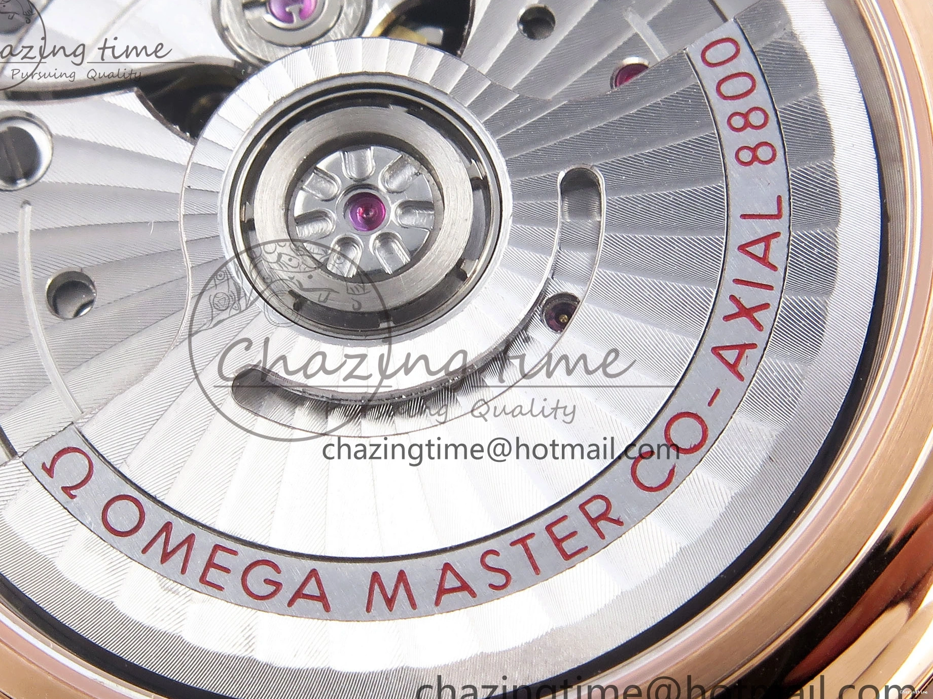 0121 Modern De Ville Date RG MKF 1:1 Best Edition White Textured Dial Roman Marker on Brown Leather Strap A 7752